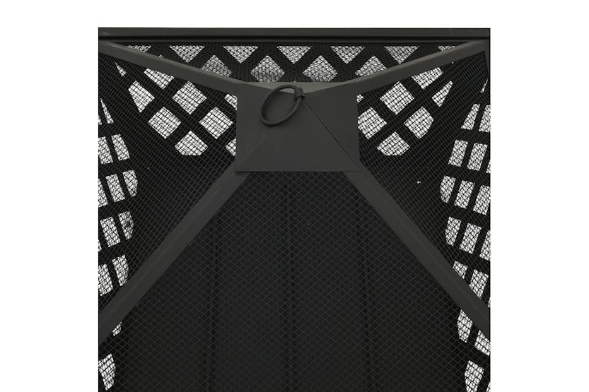 vidaXL 311894 Fire Pit With Poker 64cm Xxl Steel vidaXL 311894 Fire Pit With Poker 64cm Xxl Steel