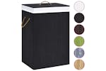 vidaXL 320745 Bamboo Laundry Basket Black 72 L vidaXL 320745 Bamboo Laundry Basket Black 72 L