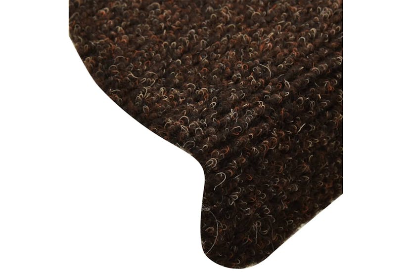 vidaXL 149689 Self-adhesive Stair Mats 10 Pcs Brown 56x17x3cm Needle Punch vidaXL 149689 Self-adhesive Stair Mats 10 Pcs Brown 56x17x3cm Needle Punch