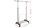 vidaXL 270181 Adjustable Clothes Racks 2 Pcs 1 Hanging Rail vidaXL 270181 Adjustable Clothes Racks 2 Pcs 1 Hanging Rail
