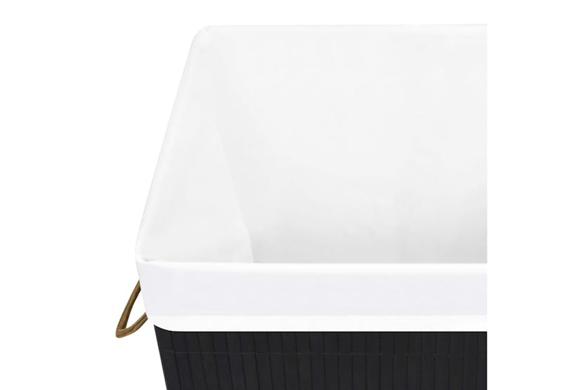 vidaXL 320757 Bamboo Laundry Basket Black vidaXL 320757 Bamboo Laundry Basket Black