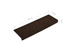 vidaXL 326188 Stair Mats 15 Pcs Needle Punch 65x21x4cm Brown vidaXL 326188 Stair Mats 15 Pcs Needle Punch 65x21x4cm Brown