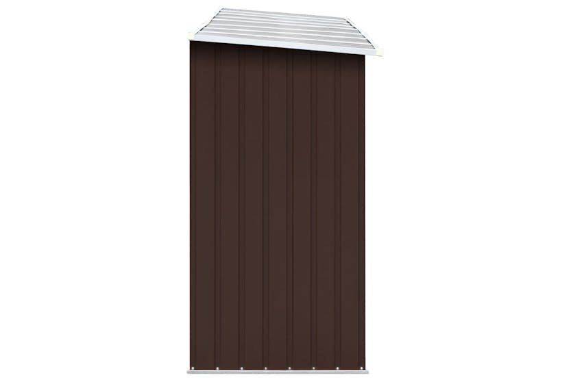 vidaXL 47084 Garden Log Storage Shed Galvanised Steel 330x84x152cm Brown vidaXL 47084 Garden Log Storage Shed Galvanised Steel 330x84x152cm Brown