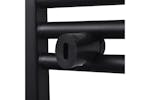 vidaXL 141908 Black Bathroom Central Heating Towel Rail Radiator Straight 600x1160mm vidaXL 141908 Black Bathroom Central Heating Towel Rail Radiator Straight 600x1160mm