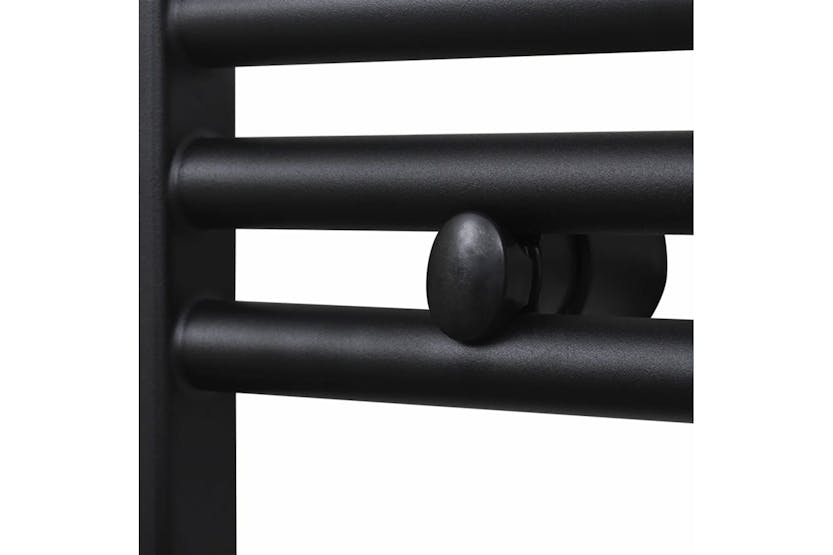 vidaXL 141908 Black Bathroom Central Heating Towel Rail Radiator Straight 600x1160mm vidaXL 141908 Black Bathroom Central Heating Towel Rail Radiator Straight 600x1160mm