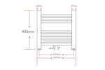 vidaXL 140840 Bathroom Central Heating Towel Rail Radiator Straight 480 X 480mm vidaXL 140840 Bathroom Central Heating Towel Rail Radiator Straight 480 X 480mm