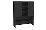 vidaXL 808387 Washing Machine Cabinet Black 70.5x25.5x90cm vidaXL 808387 Washing Machine Cabinet Black 70.5x25.5x90cm