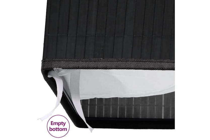 vidaXL 320757 Bamboo Laundry Basket Black vidaXL 320757 Bamboo Laundry Basket Black