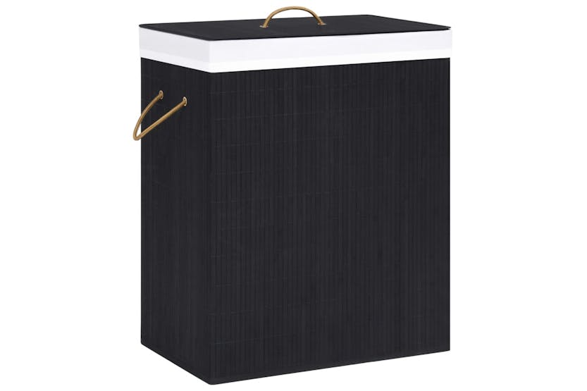 vidaXL 320758 Bamboo Laundry Basket Black 83 L vidaXL 320758 Bamboo Laundry Basket Black 83 L