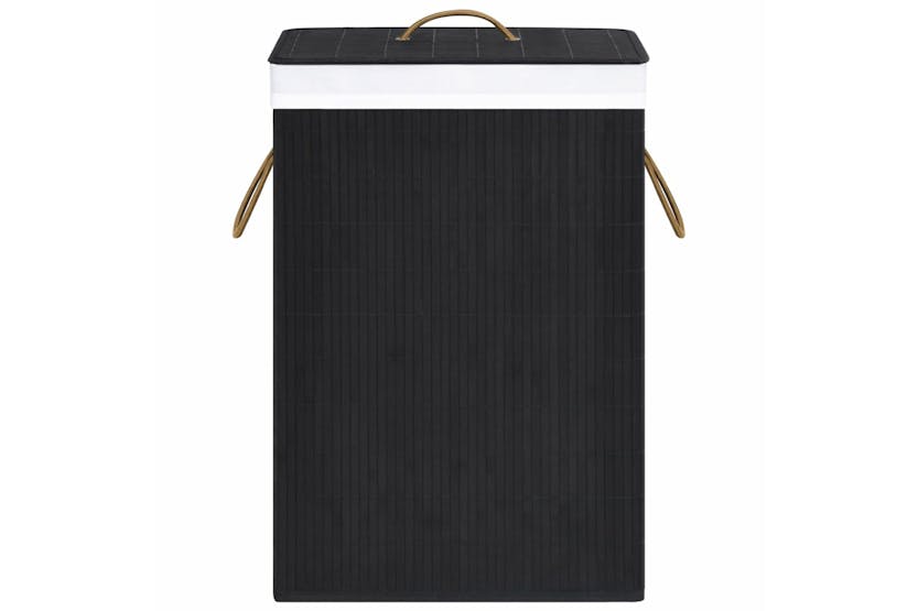 vidaXL 320745 Bamboo Laundry Basket Black 72 L vidaXL 320745 Bamboo Laundry Basket Black 72 L
