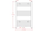 vidaXL 141905 Black Bathroom Central Heating Towel Rail Radiator Straight 500x764mm vidaXL 141905 Black Bathroom Central Heating Towel Rail Radiator Straight 500x764mm