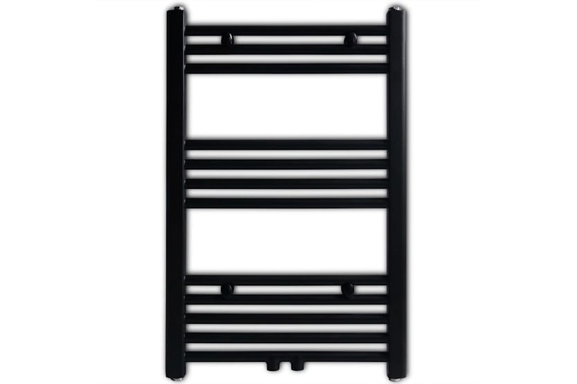 vidaXL 141905 Black Bathroom Central Heating Towel Rail Radiator Straight 500x764mm vidaXL 141905 Black Bathroom Central Heating Towel Rail Radiator Straight 500x764mm
