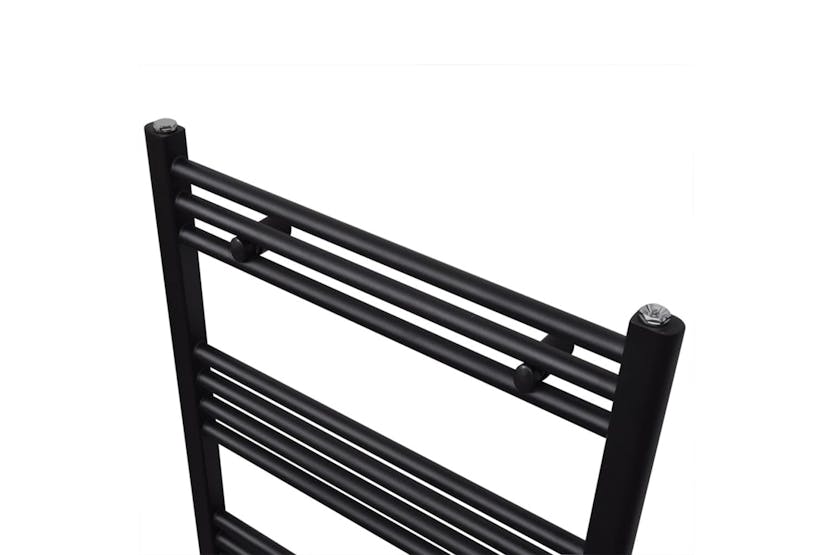 vidaXL 141905 Black Bathroom Central Heating Towel Rail Radiator Straight 500x764mm vidaXL 141905 Black Bathroom Central Heating Towel Rail Radiator Straight 500x764mm