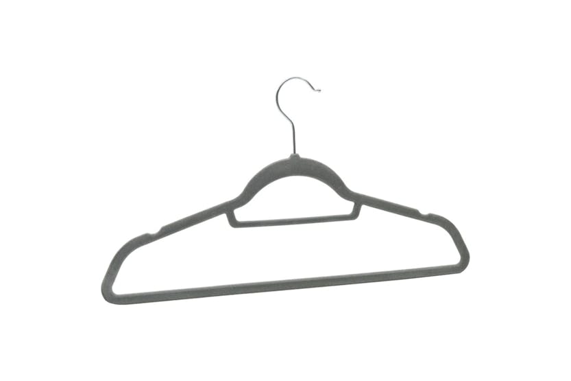 vidaXL 289918 50 Pcs Clothes Hanger Set Anti-slip Grey Velvet vidaXL 289918 50 Pcs Clothes Hanger Set Anti-slip Grey Velvet