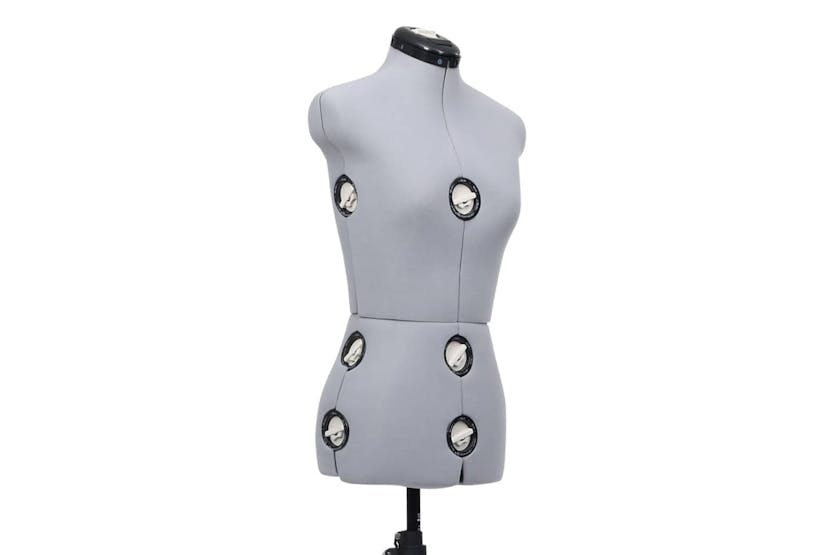 vidaXL 288483 Adjustable Dress Form Female Grey S Size 33-40 vidaXL 288483 Adjustable Dress Form Female Grey S Size 33-40