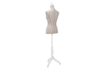 vidaXL 30031 Ladies Bust Display Mannequin Linen With Stripes vidaXL 30031 Ladies Bust Display Mannequin Linen With Stripes