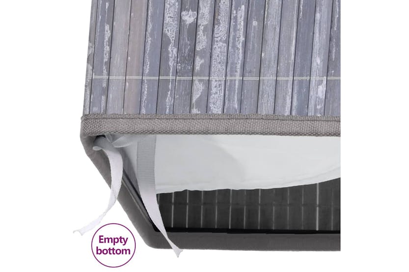vidaXL 320742 Bamboo Laundry Basket Grey 100 L vidaXL 320742 Bamboo Laundry Basket Grey 100 L