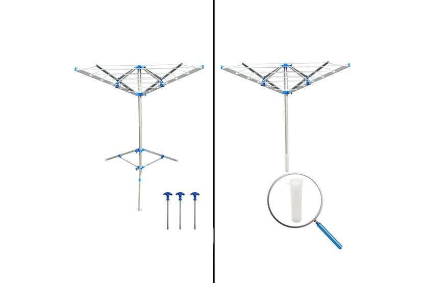 Proplus 424756 Rotary Airer With Foot Grey Metal Proplus 424756 Rotary Airer With Foot Grey Metal