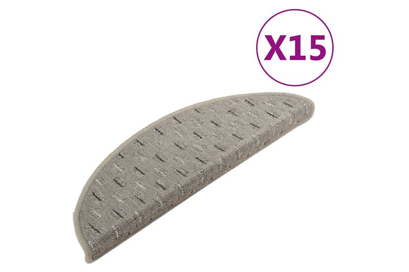 vidaXL 149872 Carpet Stair Treads 15 Pcs Grey 56x17x3cm vidaXL 149872 Carpet Stair Treads 15 Pcs Grey 56x17x3cm