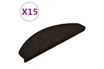 vidaXL 322349 Self-adhesive Stair Mats 15pcs Dark Brown 65x21x4cm Needle Punch vidaXL 322349 Self-adhesive Stair Mats 15pcs Dark Brown 65x21x4cm Needle Punch