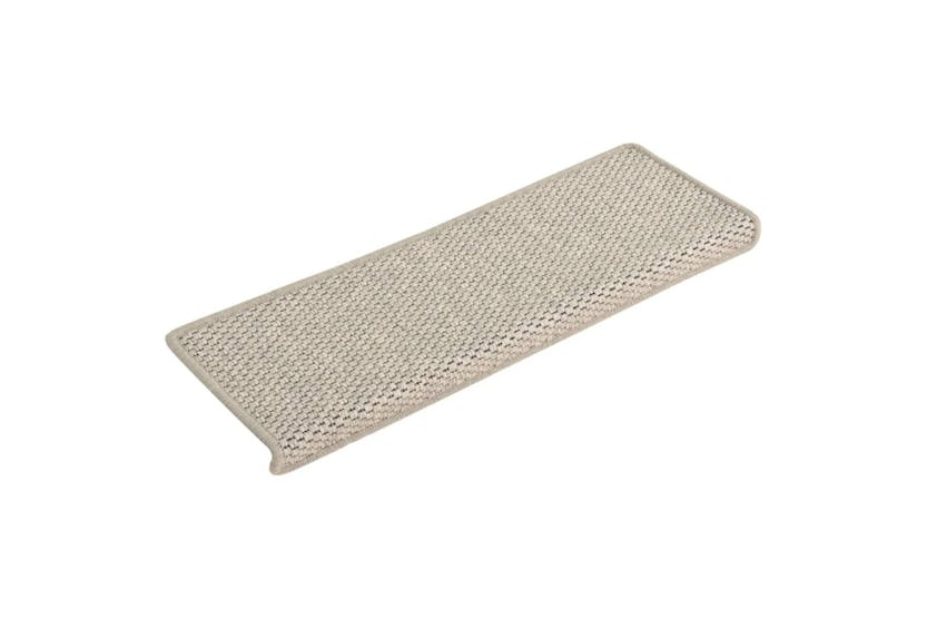vidaXL 326883 Stair Mats Self-adhesive Sisal-look 15 Pcs 65x21x4cm Silver vidaXL 326883 Stair Mats Self-adhesive Sisal-look 15 Pcs 65x21x4cm Silver