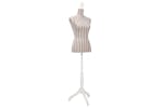 vidaXL 30031 Ladies Bust Display Mannequin Linen With Stripes vidaXL 30031 Ladies Bust Display Mannequin Linen With Stripes