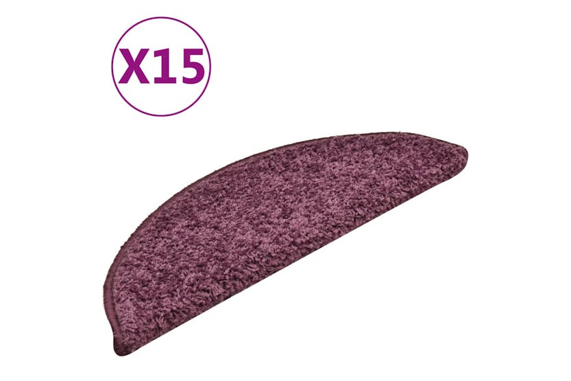 vidaXL 322384 Carpet Stair Treads 15 Pcs Dark Purple 56x17x3cm vidaXL 322384 Carpet Stair Treads 15 Pcs Dark Purple 56x17x3cm