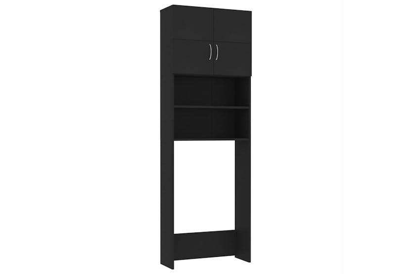 vidaXL 800028 Washing Machine Cabinet Black 64x25.5x190cm Engineered Wood vidaXL 800028 Washing Machine Cabinet Black 64x25.5x190cm Engineered Wood