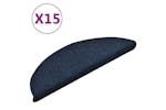 vidaXL 322356 Self-adhesive Stair Mats 15 Pcs Navy 56x17x3cm Needle Punch vidaXL 322356 Self-adhesive Stair Mats 15 Pcs Navy 56x17x3cm Needle Punch