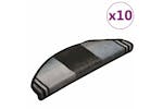 vidaXL 149835 Stair Mats Self-adhesive 10 Pcs 65x21x4cm Black And Grey vidaXL 149835 Stair Mats Self-adhesive 10 Pcs 65x21x4cm Black And Grey