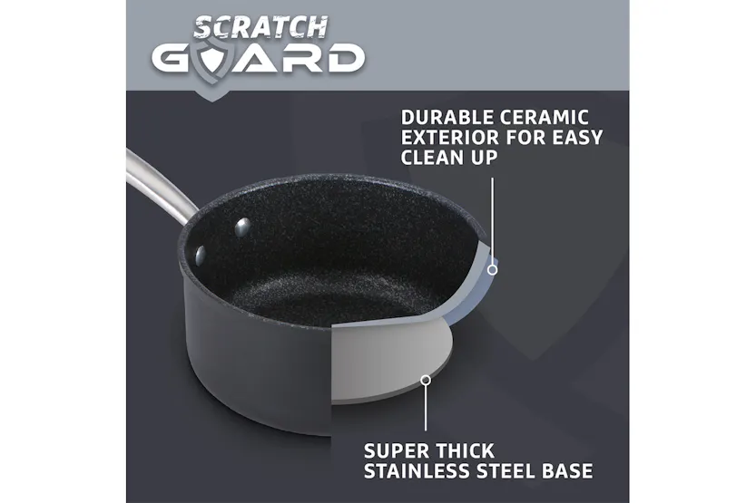Prestige Scratch Guard Non Stick Saucepan Set | 3 Piece Prestige Scratch Guard Non Stick Saucepan Set | 3 Piece