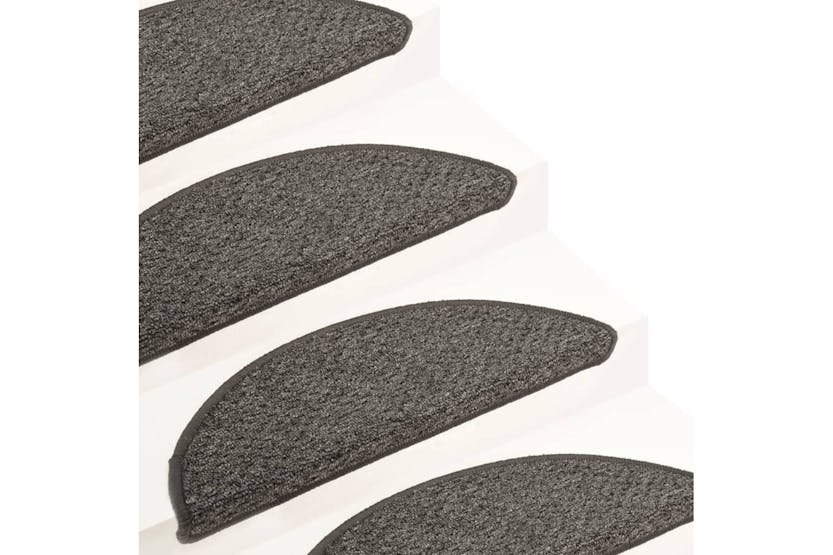 vidaXL 149891 Carpet Stair Treads 15 Pcs Anthracite 56x17x3cm vidaXL 149891 Carpet Stair Treads 15 Pcs Anthracite 56x17x3cm