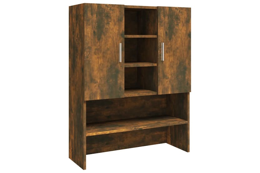 vidaXL 3120182 Washing Machine Cabinet Smoked Oak Engineered Wood vidaXL 3120182 Washing Machine Cabinet Smoked Oak Engineered Wood