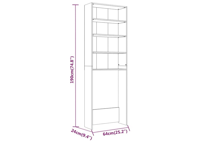 vidaXL 815953 Washing Machine Cabinet Brown Oak 64x24x190cm vidaXL 815953 Washing Machine Cabinet Brown Oak 64x24x190cm
