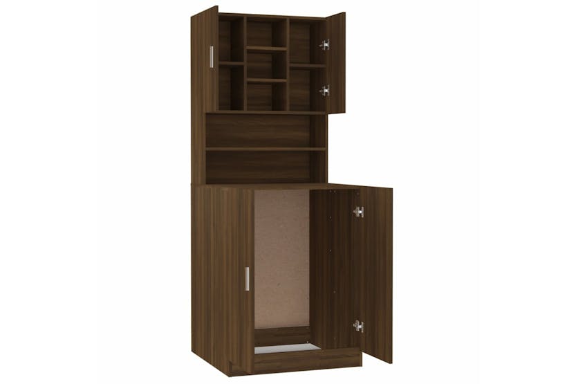 vidaXL 3120184 Washing Machine Cabinet Brown Oak Engineered Wood vidaXL 3120184 Washing Machine Cabinet Brown Oak Engineered Wood