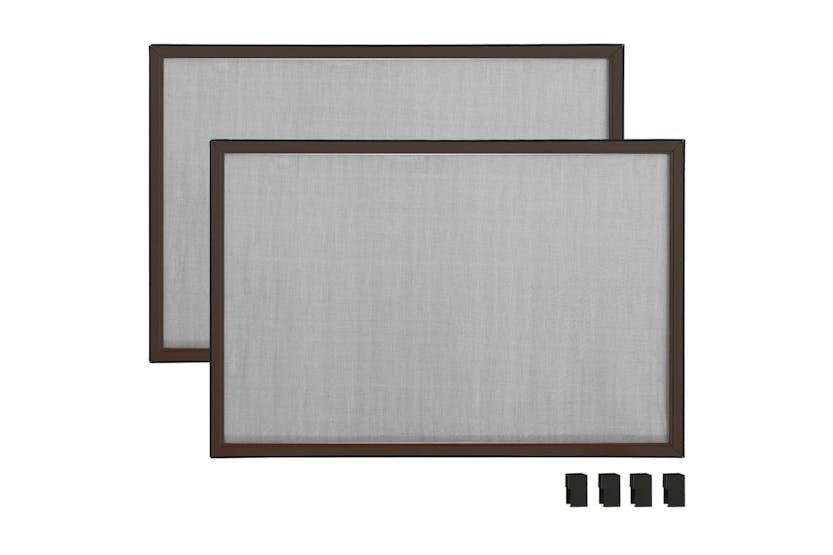 Vidaxl Extendable Insect Screen For Windows Brown Vidaxl Extendable Insect Screen For Windows Brown