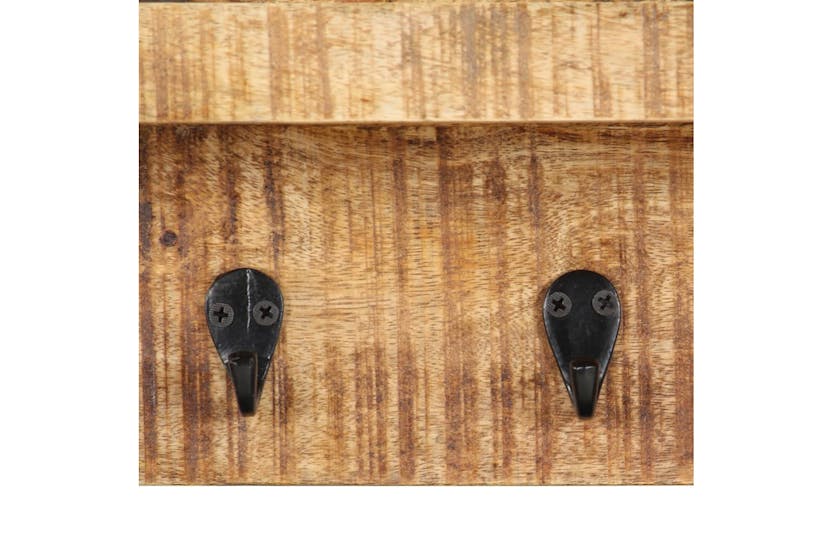 vidaXL 286469 Wall Mounted Coat Rack 60x15x20cm Solid Rough Mango Wood vidaXL 286469 Wall Mounted Coat Rack 60x15x20cm Solid Rough Mango Wood