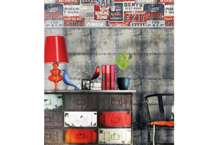 Noordwand 425296 Urban Friends & Coffee Wallpaper Billboards Small Blue And Red Noordwand 425296 Urban Friends & Coffee Wallpaper Billboards Small Blue And Red