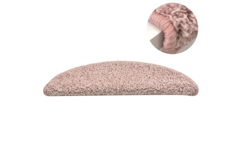 vidaXL 322376 Carpet Stair Treads 15 Pcs Light Pink 56x17x3cm vidaXL 322376 Carpet Stair Treads 15 Pcs Light Pink 56x17x3cm