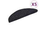 vidaXL 149678 Self-adhesive Stair Mats 5 Pcs Black 56x17x3cm Needle Punch vidaXL 149678 Self-adhesive Stair Mats 5 Pcs Black 56x17x3cm Needle Punch
