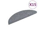 vidaXL 132693 15 Self-adhesive Stair Mats Needle Punch 56x17x3cm Light Grey vidaXL 132693 15 Self-adhesive Stair Mats Needle Punch 56x17x3cm Light Grey