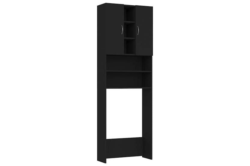 Vidaxl 808423 Washing Machine Cabinet Black 64x25.5x190 Cm Vidaxl 808423 Washing Machine Cabinet Black 64x25.5x190 Cm