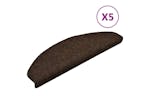 vidaXL Self-adhesive Stair Mats 5 Pcs Brown 65x21x4cm Needle Punch vidaXL Self-adhesive Stair Mats 5 Pcs Brown 65x21x4cm Needle Punch