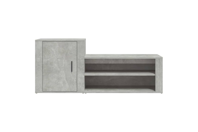 vidaXL 816748 Shoe Cabinet Concrete Grey 130x35x54cm Engineered Wood vidaXL 816748 Shoe Cabinet Concrete Grey 130x35x54cm Engineered Wood