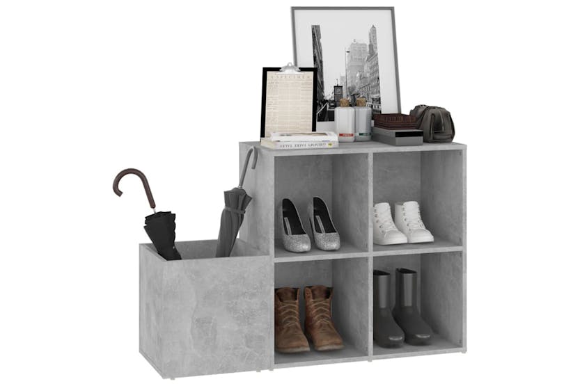 vidaXL 808255 Hall Shoe Cabinet Concrete Grey 105x35.5x70cm Engineered Wood vidaXL 808255 Hall Shoe Cabinet Concrete Grey 105x35.5x70cm Engineered Wood