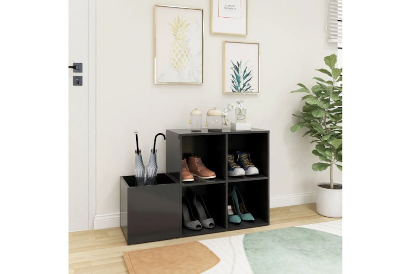 vidaXL 808253 Hall Shoe Cabinet Grey 105x35.5x70cm Engineered Wood vidaXL 808253 Hall Shoe Cabinet Grey 105x35.5x70cm Engineered Wood