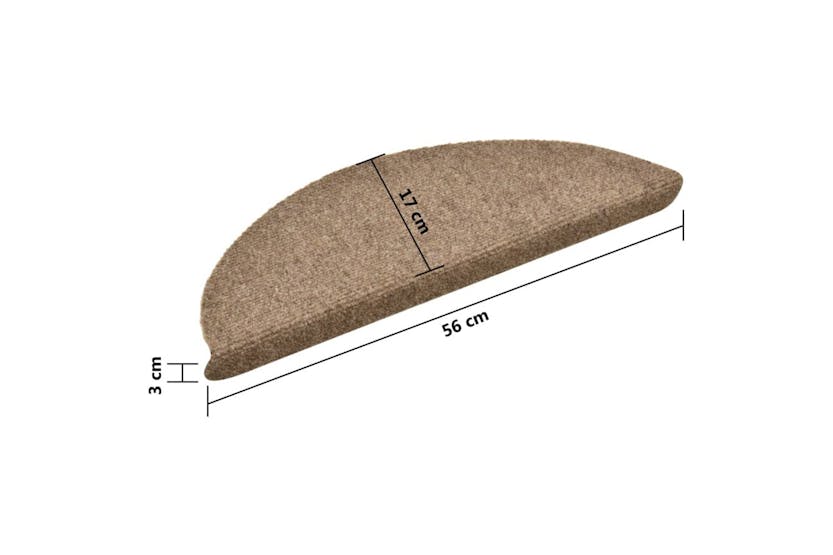 vidaXL 149693 Self-adhesive Stair Mats 10 Pcs Cream 56x17x3cm Needle Punch vidaXL 149693 Self-adhesive Stair Mats 10 Pcs Cream 56x17x3cm Needle Punch