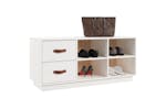 vidaXL 820178 Shoe Bench White 100x34x45cm Solid Wood Pine vidaXL 820178 Shoe Bench White 100x34x45cm Solid Wood Pine