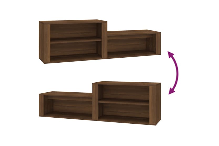 vidaXL 816919 Shoe Cabinet Brown Oak 150x35x45cm Engineered Wood vidaXL 816919 Shoe Cabinet Brown Oak 150x35x45cm Engineered Wood