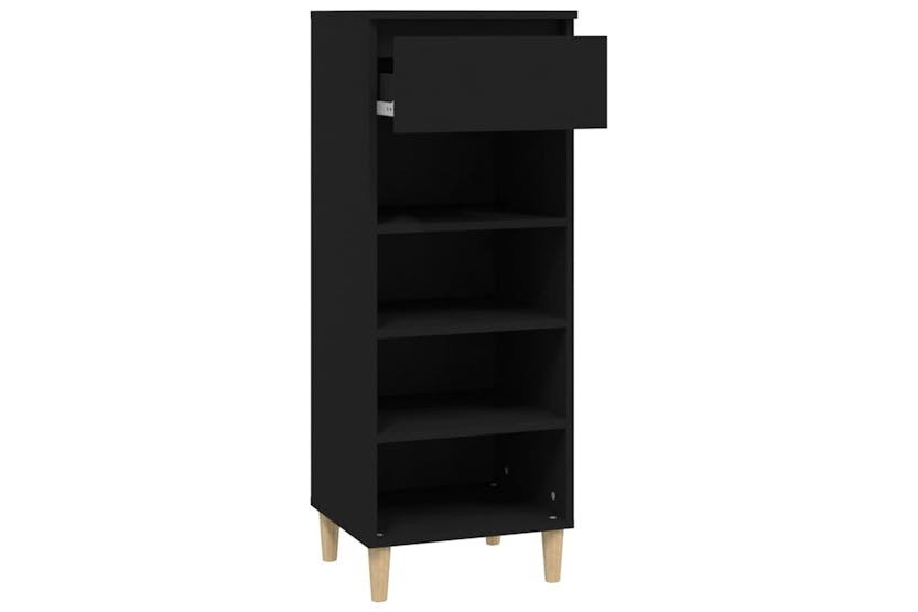 vidaXL 819773 Shoe Cabinet Black 40x36x105cm Engineered Wood vidaXL 819773 Shoe Cabinet Black 40x36x105cm Engineered Wood